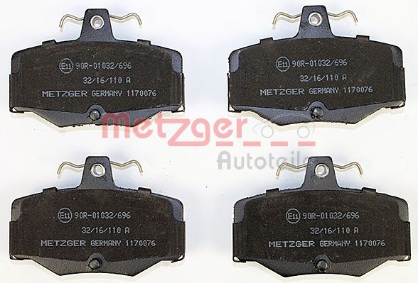 METZGER 1170076 Bremsbelagsatz, Scheibenbremse